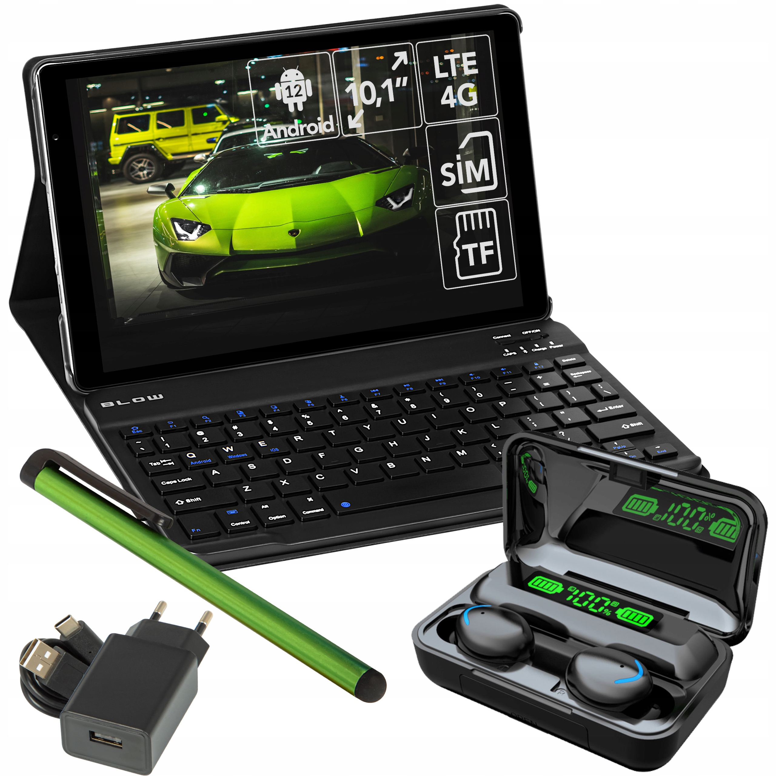 Blow V22 4G tablet 10,1" 4 GB / 64 GB strieborný + 2 ďalšie produkty